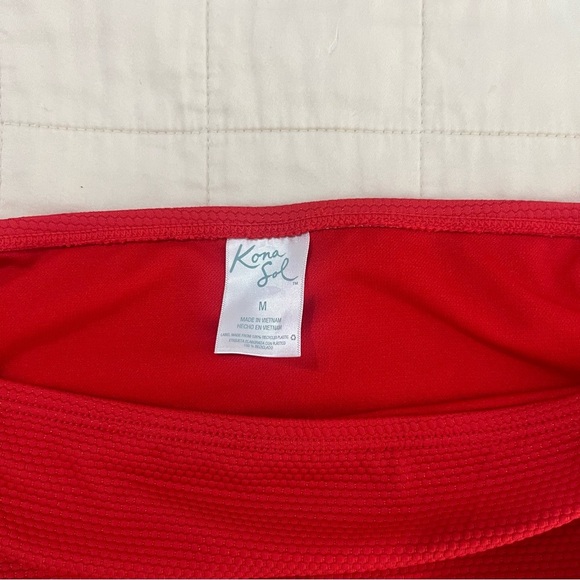 Kona Sol High-Waist Red Bikini Bottom Size Medium - Picture 7 of 7